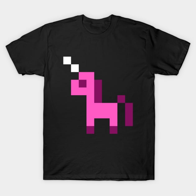 Pink Pixel Unicorn T-Shirt by Bumblebeast